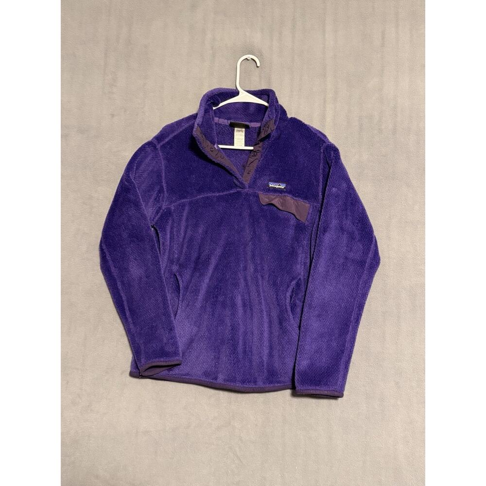 Patagonia Snap-T Fleece Jacket Womens Sz L Polartec Thermal Pro Purple Pullover